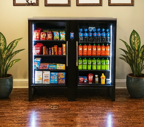 Stockwell lobby with modern vending